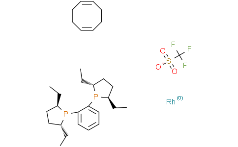 1，2-双[(2R，5R)-2，5-二乙基膦烷基]苯(1，5-环辛二烯)三氟甲磺酸铑(I)