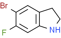 5-溴-6-氟二氢吲哚,97%
