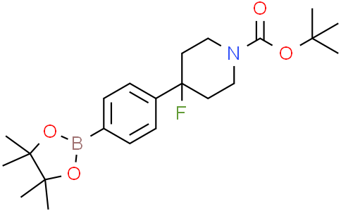 tert-butyl 4-fluoro-4-[4-(tetramethyl-1,3,2-dioxaborolan-2-yl)phenyl]piperidine-1-carboxylate