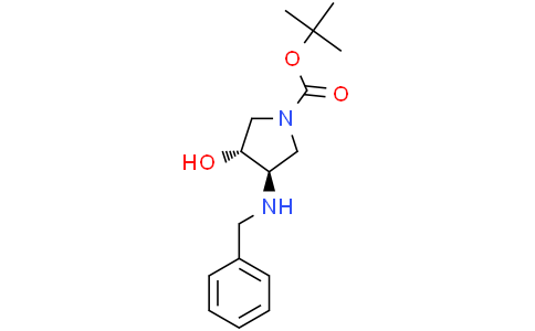 tert-butyl trans-3-(benzylamino)-4-hydroxypyrrolidine-1-carboxylate