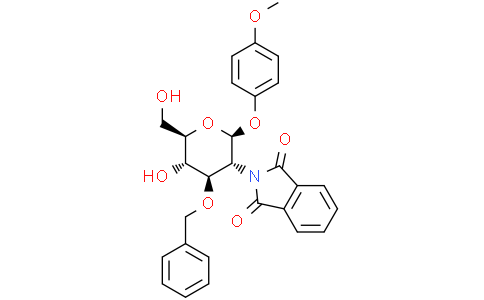 4-Methoxyphenyl 3-O-benzyl-2-deoxy-2-phthalimido-b-D-glucopyranosideCas:138906-44-2