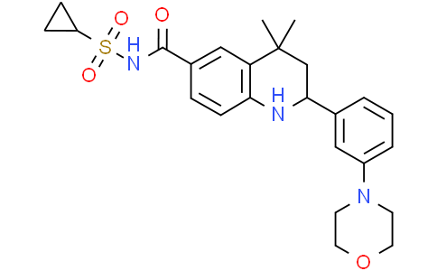 N-(cyclopropanesulfonyl)-4,4-dimethyl-2-[3-(morpholin-4-yl)phenyl]-1,2,3,4-tetrahydroquinoline-6-carboxamide