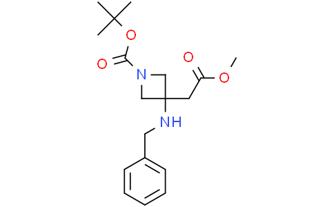 tert-butyl 3-(benzylamino)-3-(2-methoxy-2-oxoethyl)azetidine-1-carboxylate