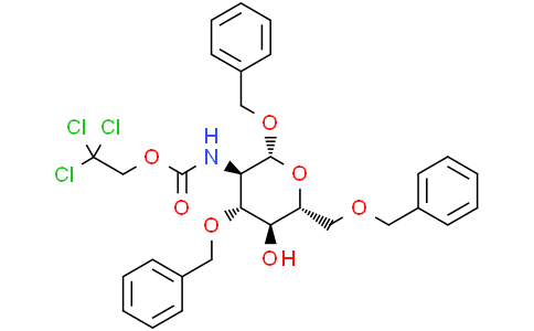 Phenylmethyl 2-deoxy-3,6-bis-O-(phenylmethyl)-2-[[(2,2,2-trichloroethoxy)carbonyl]amino]-β-D-glucopyranosideCas:1401413-17-9