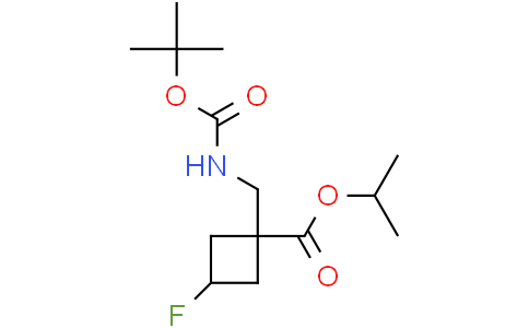 propan-2-yl 1-({[(tert-butoxy)carbonyl]amino}methyl)-3-fluorocyclobutane-1-carboxylate