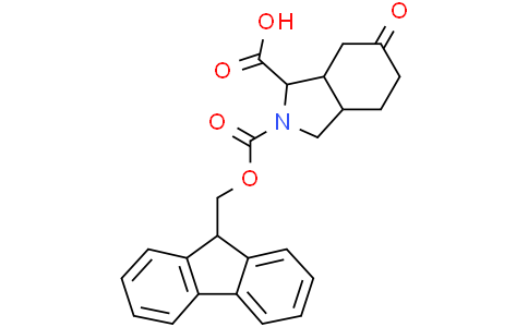 2-[(9H-fluoren-9-ylmethoxy)carbonyl]-6-oxo-octahydro-1H-isoindole-1-carboxylic acid