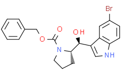 (S)-2-((S)-(5-溴-1H-吲哚-3-基)(羟基)甲基)吡咯烷-1-甲酸苄酯