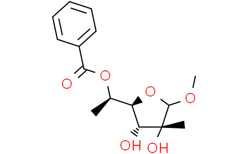 (1R)-1-[(2S,3R,4R)-3,4-Dihydroxy-5-methoxy-4-methyloxolan-2-yl]ethyl benzoateCas:1417563-66-6