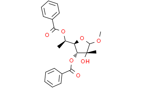 (1R)-1-[(2R,3R,4R)-3-(Benzoyloxy)-4-hydroxy-5-methoxy-4-methyloxolan-2-yl]ethyl benzoateCas:1417563-67-7