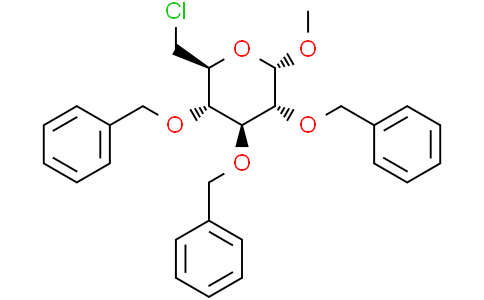 α-D-Glucopyranoside, methyl 6-chloro-6-deoxy-2,3,4-tris-O-(phenylmethyl)-Cas:142543-88-2