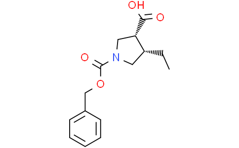 (3R,4S)-1-[(benzyloxy)carbonyl]-4-ethylpyrrolidine-3-carboxylic acid