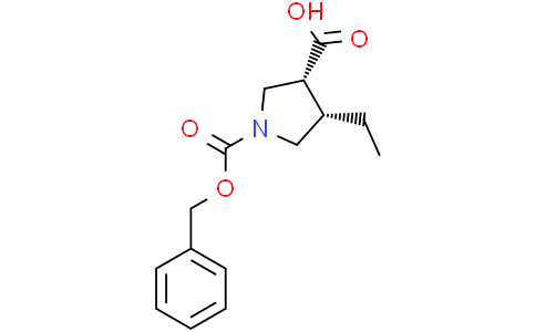 cis-1-benzyloxycarbonyl-4-ethyl-pyrrolidine-3-carboxylic acid