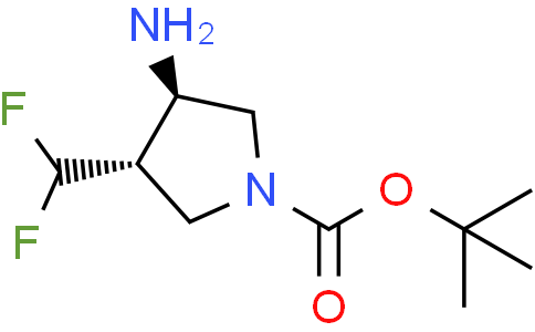 tert-butyl trans-3-amino-4-(difluoromethyl)pyrrolidine-1-carboxylate