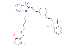 1-(6-((2，5-Dioxopyrrolidin-1-yl)oxy)-6-oxohexyl)-3，3-dimethyl-2-(2-(3-(2-(1，3，3-trimethylindolin-2-ylidene)ethylidene)cyclohex-1-en-1-yl)vinyl)-3H-indol-1-ium