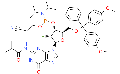 N2-异丁酰基-5'-O-DMT-2'-氟-脱氧鸟苷-3'-氰乙氧基亚磷酰胺