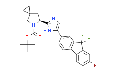 (S)-6-(5-(7-溴-9，9-二氟-9H-芴-2-基)-1H-咪唑-2-基)-5-氮杂螺[2.4]庚烷-5-甲酸,97%