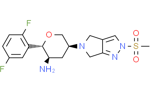 (2S,3R,5S)-2-(2,5-difluorophenyl)-5-(2-methylsulfonyl-4,6-dihydropyrrolo[3,4-c]pyrazol-5-yl)tetrahydropyran-3-amine