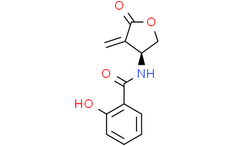 2-hydroxy-N-[(3S)-4-methylene-5-oxo-tetrahydrofuran-3-yl]benzamide