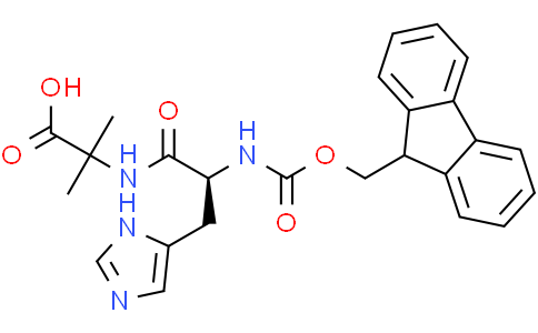 2-(2S)-2-({(9H-fluoren-9-yl)methoxycarbonyl}amino)-3-(1H-imidazol-5-yl)propanamido-2-methylpropanoic acidCas:1446013-07-5