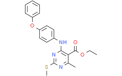 ethyl 4-methyl-2-(methylsulfanyl)-6-[(4-phenoxyphenyl)amino]pyrimidine-5-carboxylate