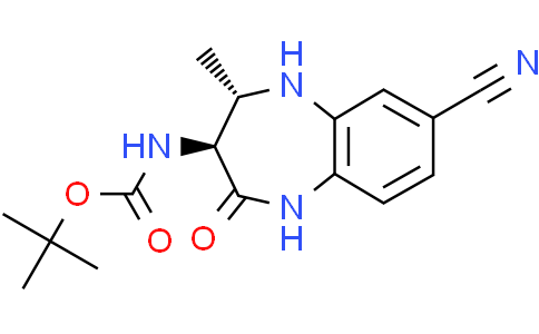 Tert-Butyl ((3S,4S)-7-Cyano-4-Methyl-2-Oxo-2,3,4,5-Tetrahydro-1H-Benzo[B][1,4]Diazepin-3-Yl)CarbamateCas:1466558-30-4
