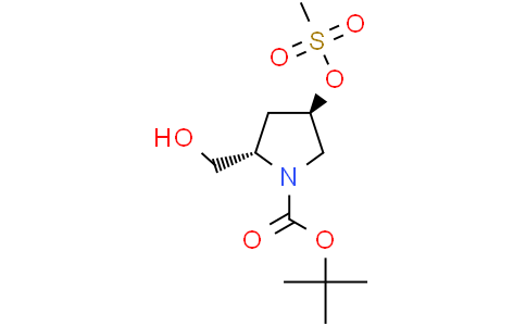 tert-butyl (2S,4R)-2-(hydroxymethyl)-4-(methanesulfonyloxy)pyrrolidine-1-carboxylate
