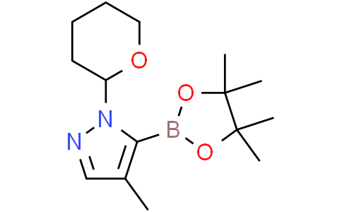 4-methyl-1-(oxan-2-yl)-5-(tetramethyl-1,3,2-dioxaborolan-2-yl)-1H-pyrazole