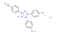 2，3-双(4-甲氧苯基)-5-(4-氰苯基)氯化四氮唑,90%