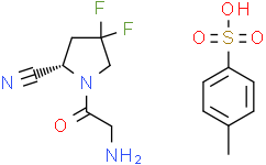 (2S)-1-(2-aminoacetyl)-4,4-difluoro-pyrrolidine-2-carbonitrile;4-methylbenzenesulfonic acid