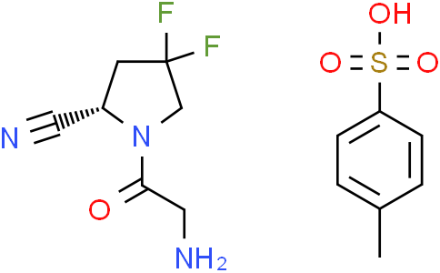 (2S)-1-(2-aminoacetyl)-4,4-difluoro-pyrrolidine-2-carbonitrile;4-methylbenzenesulfonic acid