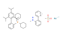 甲磺酸(2-二环己基膦-2'，4'，6'-三异丙基-1，1'-联苯基)(2'-甲氨-1，1'-联苯-2-基)钯(II),98%