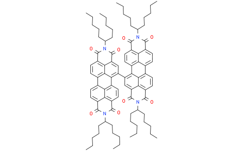 [5,5'-Bianthra[2,1,9-def:6,5,10-d'e'f']diisoquinoline]-1,1',3,3',8,8',10,10'(2H,2'H,9H,9'H)-octone, 2,2',9,9'-tetrakis(1-pentylhexyl)-Cas:1609131-78-3