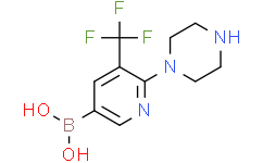(6-(哌嗪-1-基)-5-(三氟甲基)吡啶-3-基)硼酸,95%