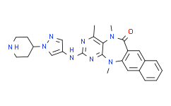 5,13-二氢-4,5,13-三甲基-2-[[1-(4-哌啶基)-1H-吡唑-4-基]氨基]-6H-萘并[2,3-e]嘧啶并[5,4-b][1,4]二氮杂卓-6-酮