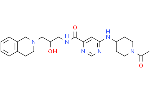 6-[(1-acetyl-4-piperidyl)amino]-N-[(2S)-3-(3,4-dihydro-1H-isoquinolin-2-yl)-2-hydroxy-propyl]pyrimidine-4-carboxamide