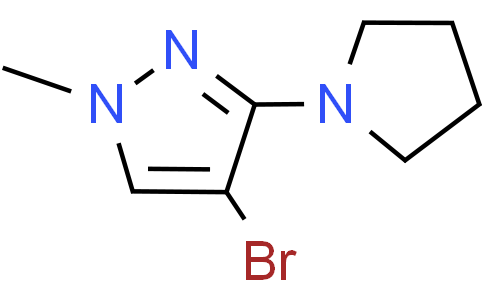 4-bromo-1-methyl-3-(pyrrolidin-1-yl)-1H-pyrazole