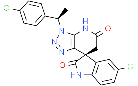 (7S)-5'-chloro-3-[(1R)-1-(4-chlorophenyl)ethyl]-1',2',3,4,5,6-hexahydrospiro[[1,2,3]triazolo[4,5-b]pyridine-7,3'-indole]-2',5-dione