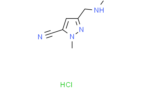 2-methyl-5-(methylaminomethyl)pyrazole-3-carbonitrile hydrochloride