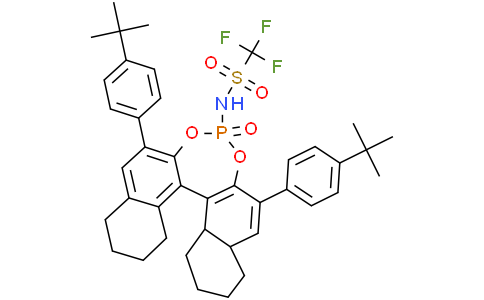 (11bR)-N-(2,6-Bis(4-(tert-butyl)phenyl)-4-oxidodinaphtho[2,1-d:1',2'-f][1,3,2]dioxaphosphepin-4-yl)-1,1,1-trifluoromethanesulfonamideCas:1643958-21-7