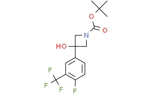 tert-butyl 3-[4-fluoro-3-(trifluoromethyl)phenyl]-3-hydroxyazetidine-1-carboxylate