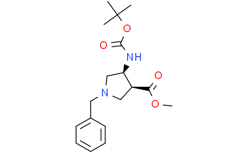 methyl cis-1-benzyl-4-(tert-butoxycarbonylamino)pyrrolidine-3-carboxylate