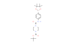 叔-丁基 4-((4-(4，4，5，5-四甲基-1，3，2-二?硼戊环-2-基)苯基)氨基甲酰)哌嗪-1-羧酸酯,98%