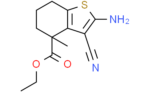 ethyl 2-amino-3-cyano-4-methyl-6,7-dihydro-5H-benzothiophene-4-carboxylate