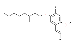 聚[2-甲氧基-5-[(3，7-二甲基辛氧基)-1，4-苯]-1，2-乙烯二基],Mw 100，000-1000，000 by GPC
