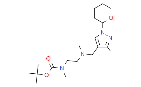 tert-butyl N-[2-[(3-iodo-1-tetrahydropyran-2-yl-pyrazol-4-yl)methyl-methyl-amino]ethyl]-N-methyl-carbamate