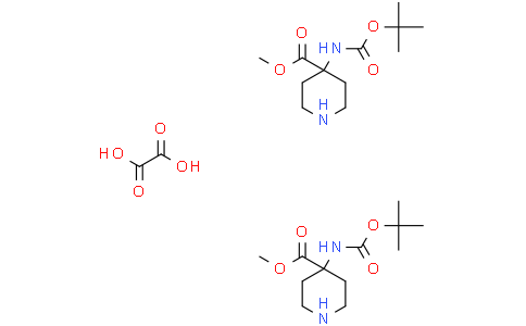 methyl 4-(tert-butoxycarbonylamino)piperidine-4-carboxylate hemioxalate