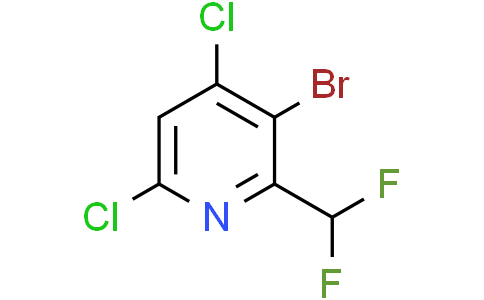 3-bromo-4,6-dichloro-2-(difluoromethyl)pyridine