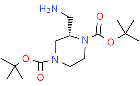1,4-di-tert-butyl (2S)-2-(aminomethyl)piperazine-1,4-dicarboxylate