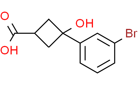 3-(3-bromophenyl)-3-hydroxycyclobutane-1-carboxylic acid
