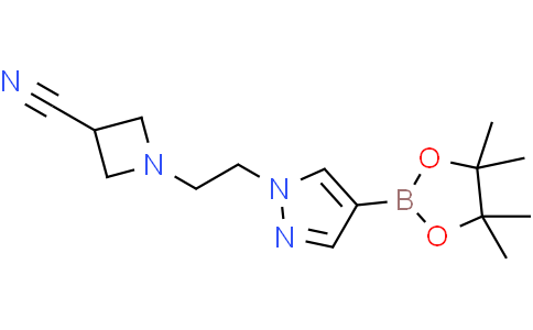 1-[2-[4-(4,4,5,5-tetramethyl-1,3,2-dioxaborolan-2-yl)pyrazol-1-yl]ethyl]azetidine-3-carbonitrile
